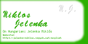 miklos jelenka business card